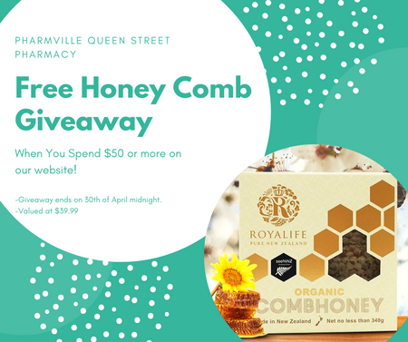 Free Honey Comb Giveaway When You Spend $50 or more!